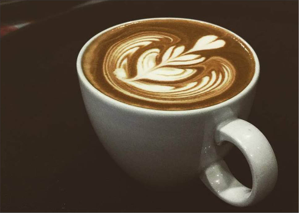 Swan on a cup of coffee