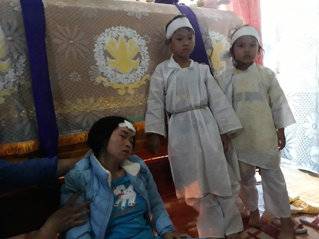 Thương tâm hoàn cảnh vợ góa con côi