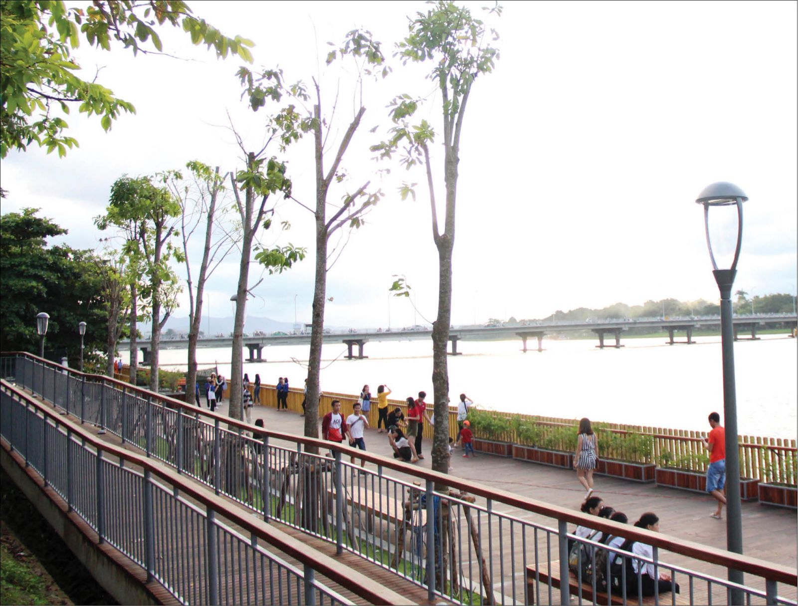 The Perfume River is the main space and landscape axis