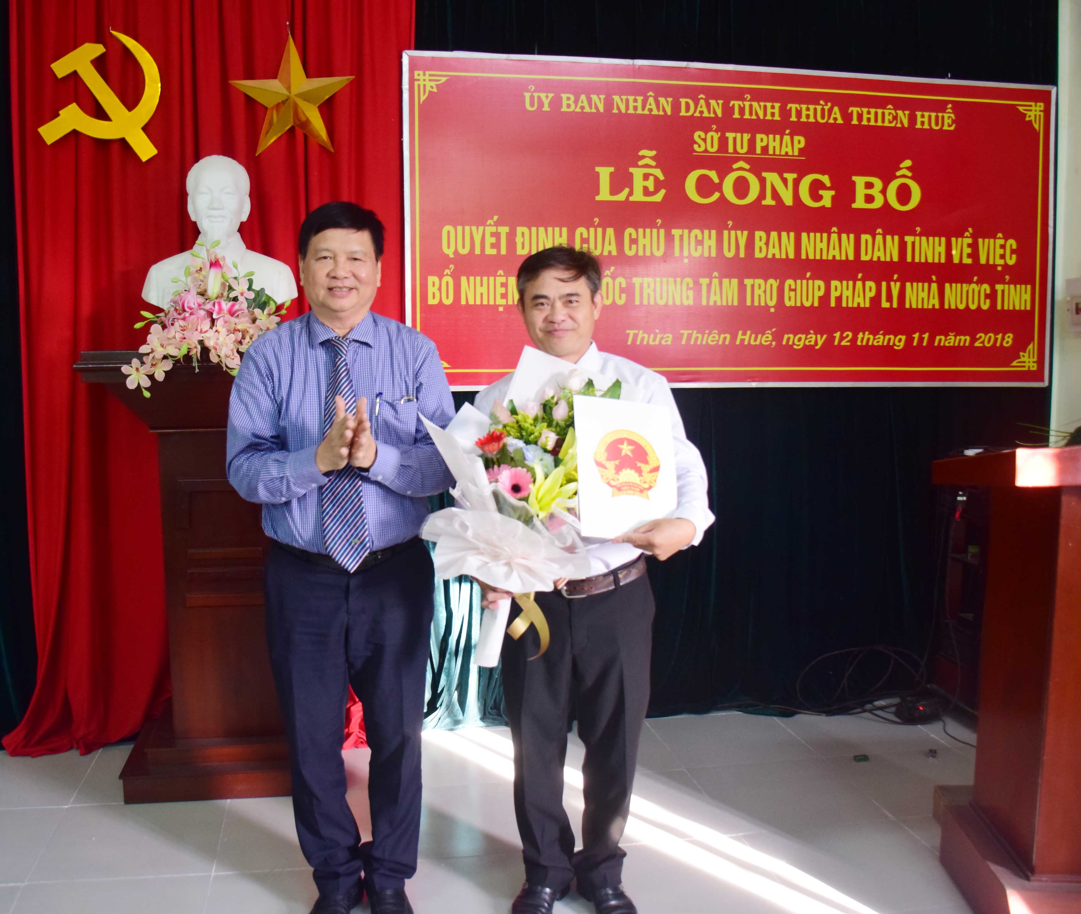 Bổ nhiệm Giám đốc Trung tâm Trợ giúp pháp lý Nhà nước