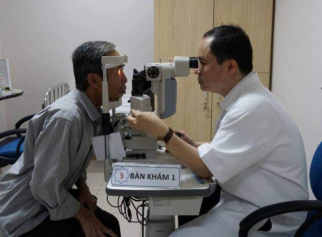 Eye-examining, counseling and providing free eyeglasses to the poor