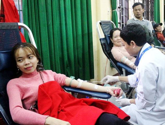 Hương Thủy Tiếp nhận 219 đơn vị máu trong đợt I - 2019