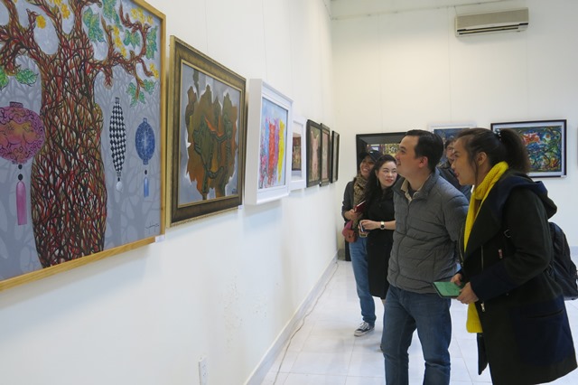Exhibition of paintings celebrating spring and the zodiac animals