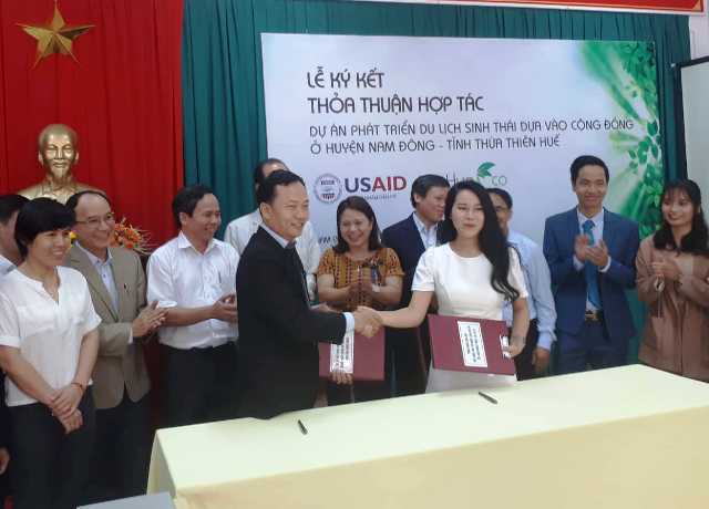 Ký kết dự án hỗ trợ phát triển du lịch sinh thái dựa vào cộng đồng ở Nam Đông