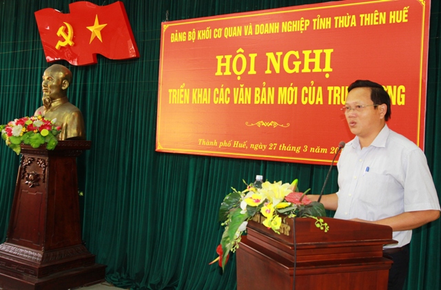 Quán triệt, triển khai thực hiện các văn bản mới của Trung ương, của Tỉnh ủy