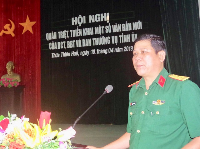 Đảng ủy Quân sự tỉnh triển khai các văn bản mới