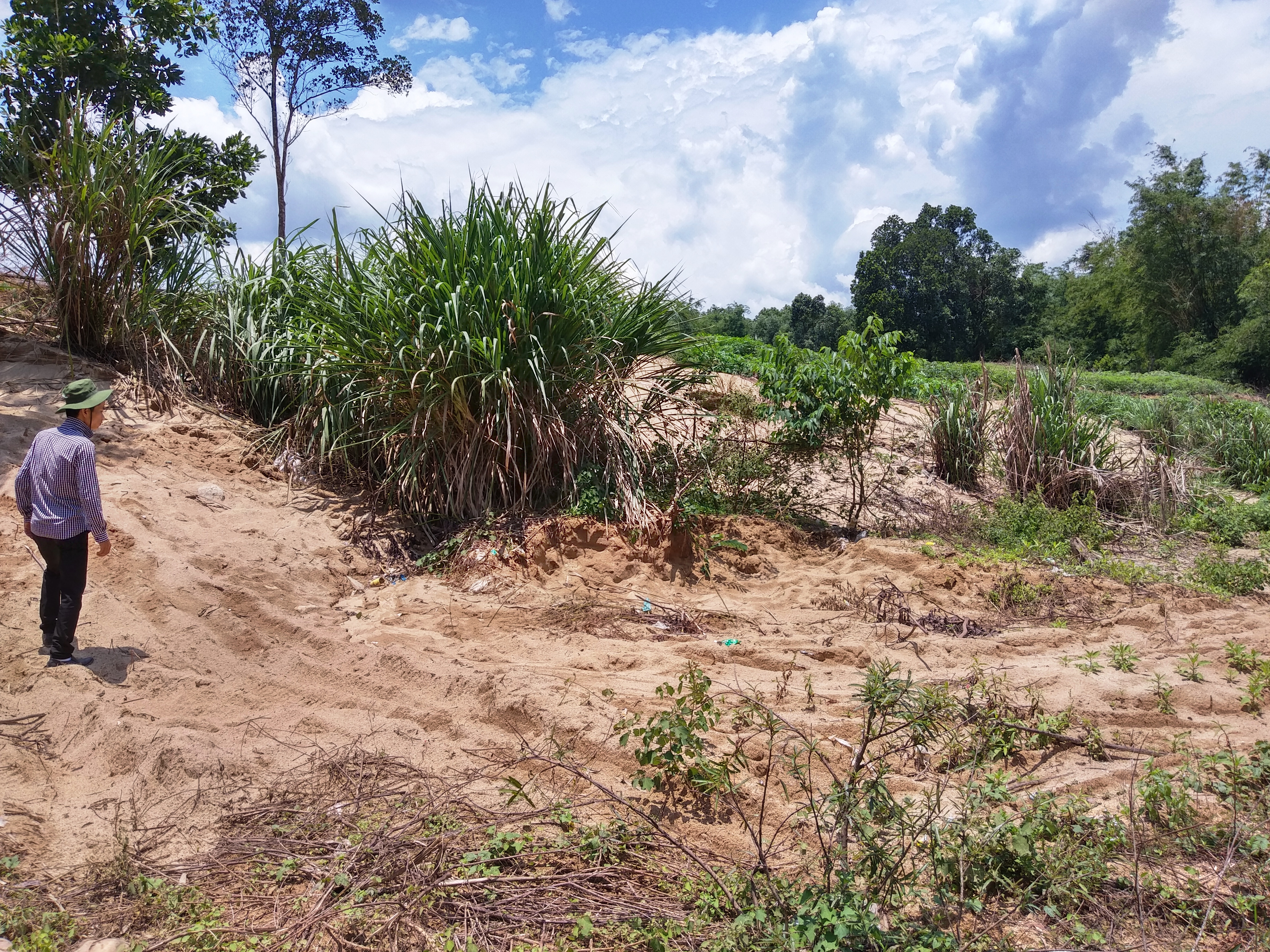 Khai thác cát “chui” ở Hồng Hạ