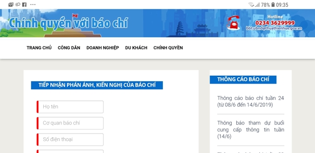 Hue launches interactive information channel Government with the press