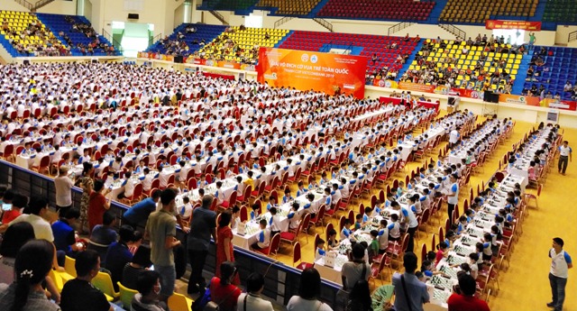Gần 30 kỳ thủ “nhí” Cố đô tham dự giải vô địch cờ vua trẻ toàn quốc