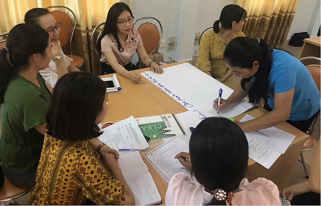 Female officers equipped with children education skills