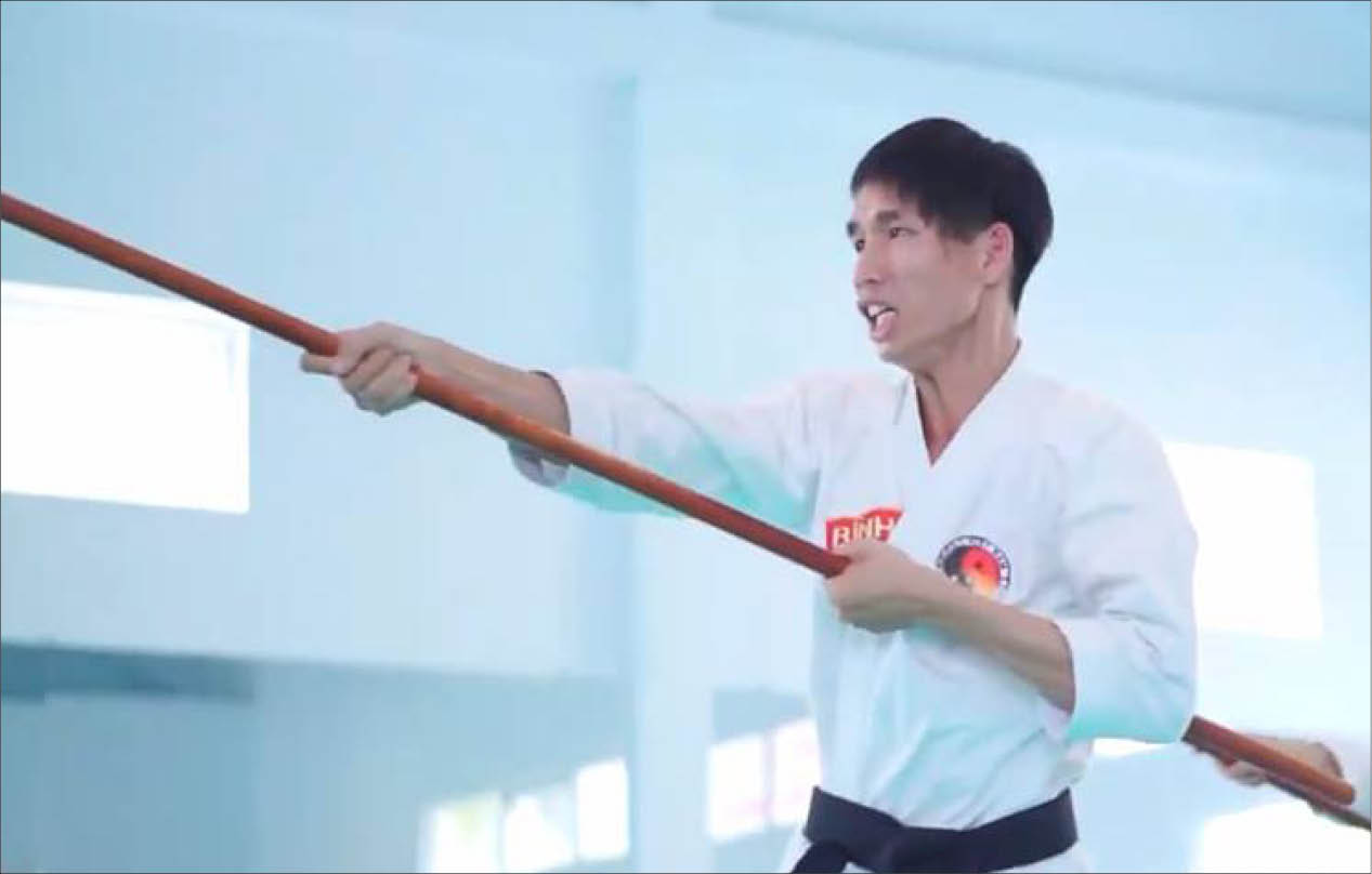 The boys keen on martial arts