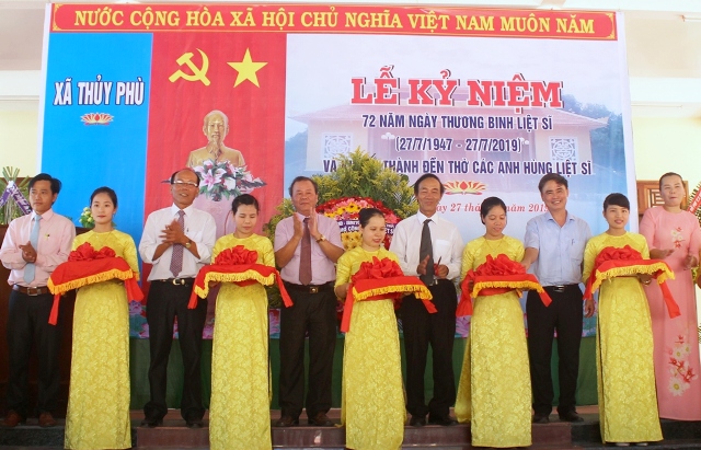 Khánh thành Đền thờ các Anh hùng Liệt sĩ xã Thủy Phù