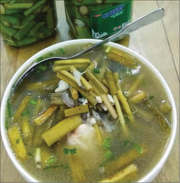 Đậm đà canh cá dưa môn