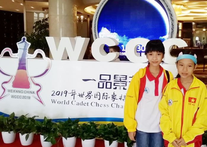 Hai kỳ thủ nhí Cố đô tham dự giải vô địch cờ vua trẻ thế giới