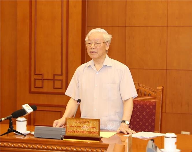 Tổng Bí thư, Chủ tịch nước Nguyễn Phú Trọng chủ trì họp Tiểu ban Nhân sự Đại hội XIII của Đảng