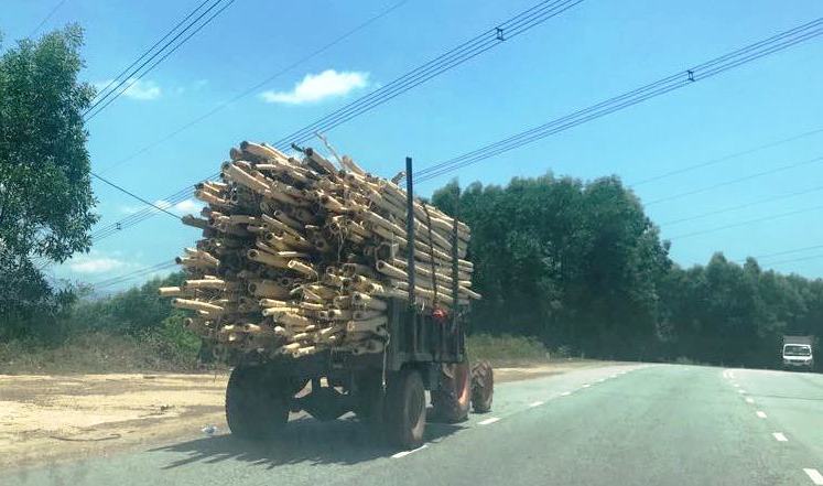 Xe chở keo tràm dấu hiệu quá tải “qua mặt” lực lượng chức năng