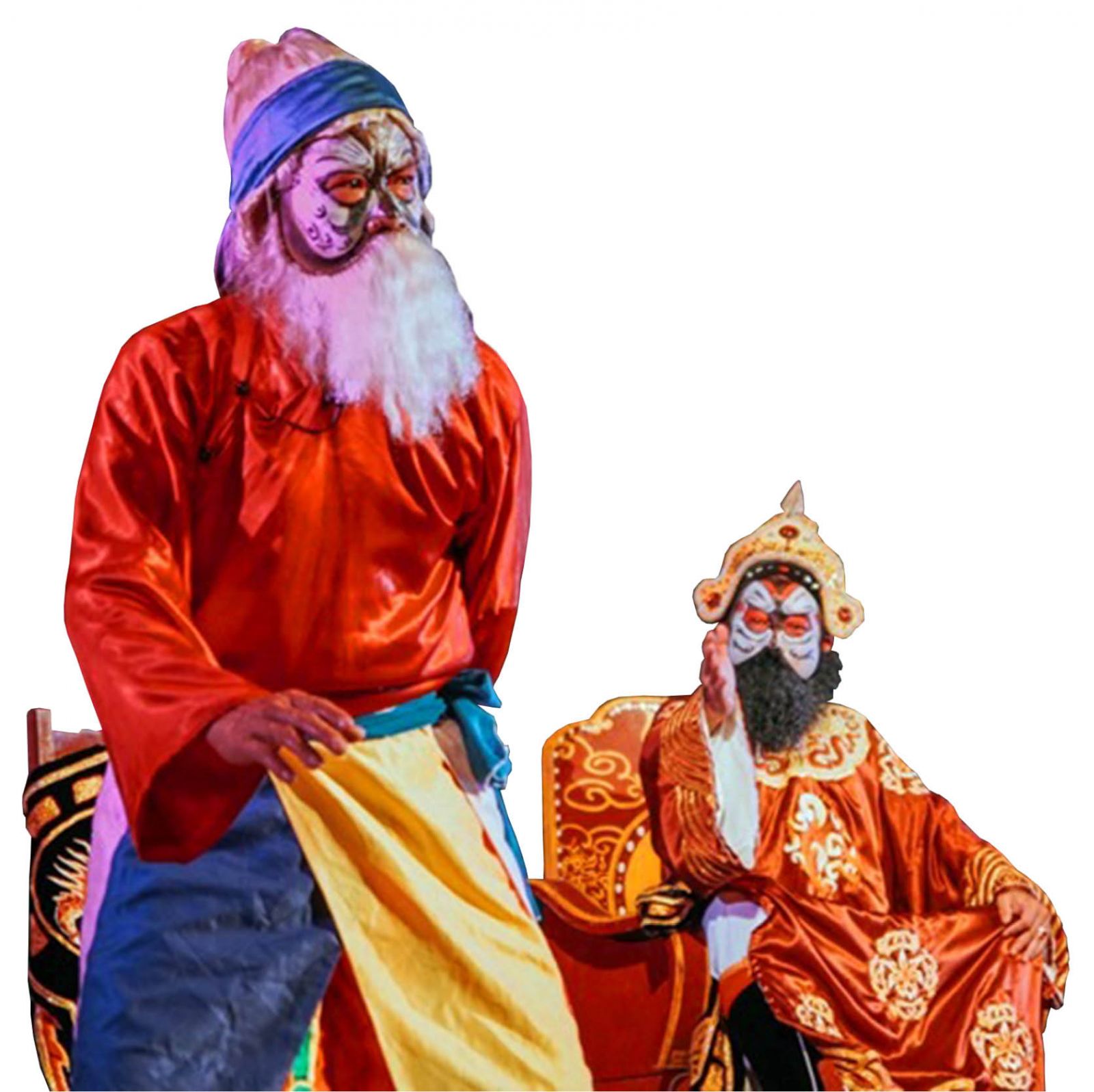 Students performed tuong, adults were excited