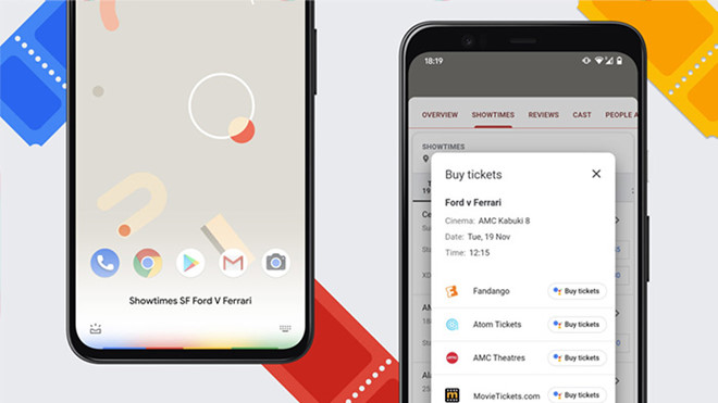 Google Assistant hỗ trợ đặt vé xem phim bằng Chrome