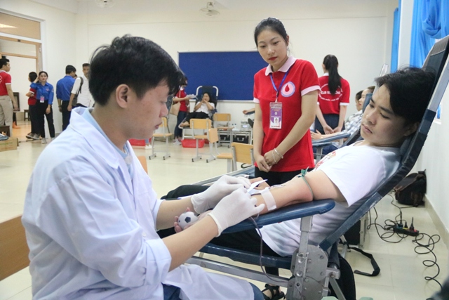 Tiếp nhận hơn 220 đơn vị máu từ sinh viên Trường đại học Sư phạm