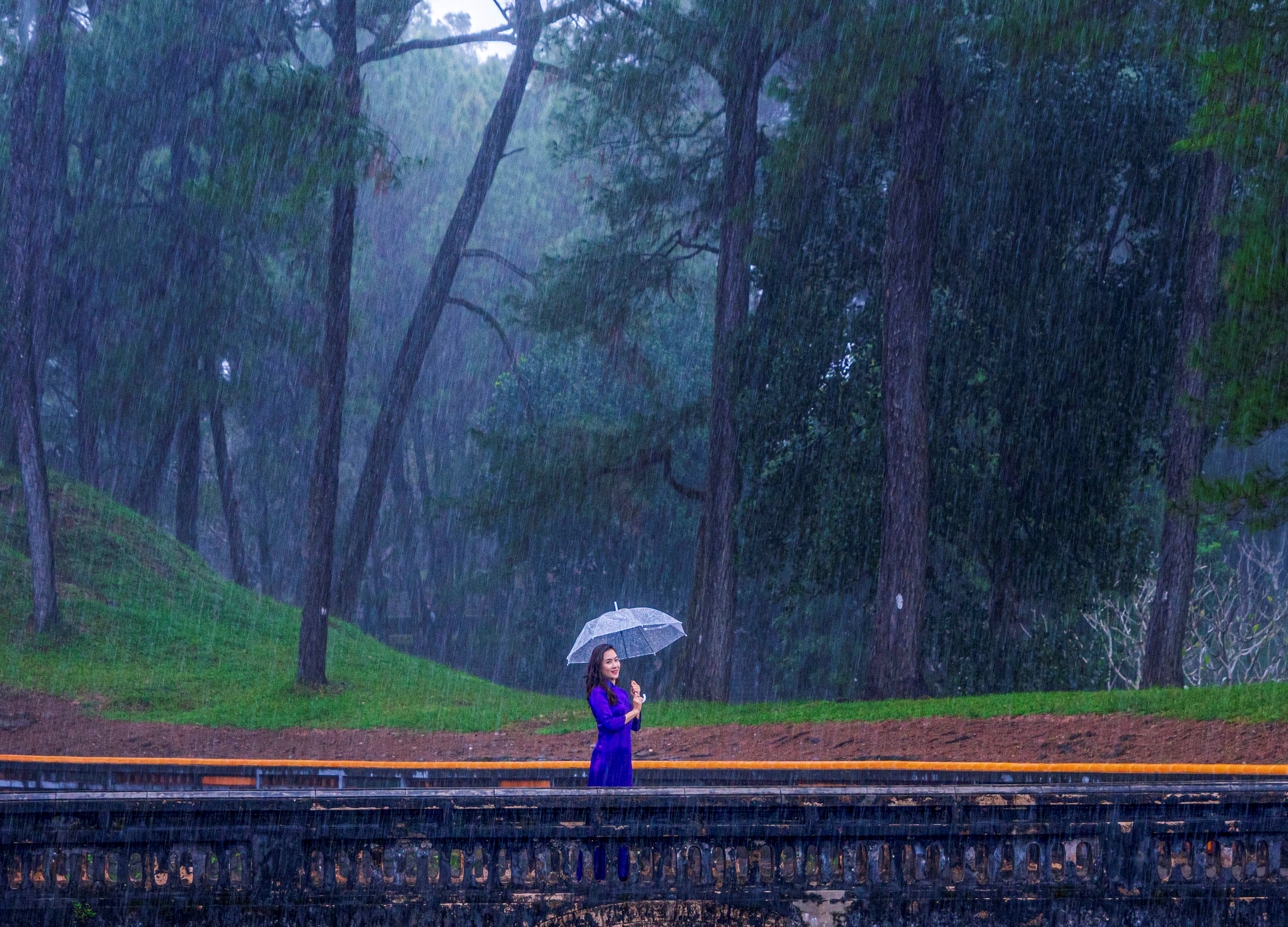 Glistening rain in Hue