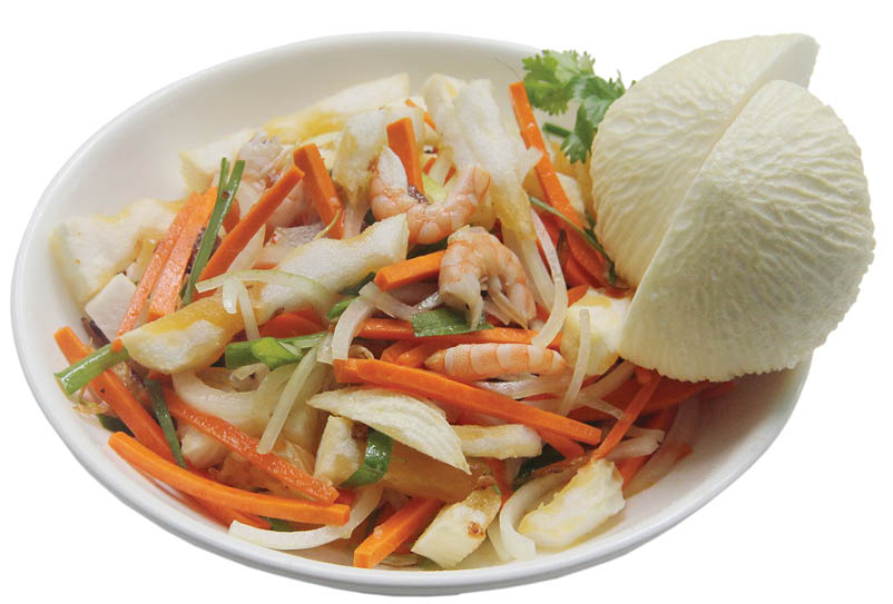 Fragrant coconut sprout salad