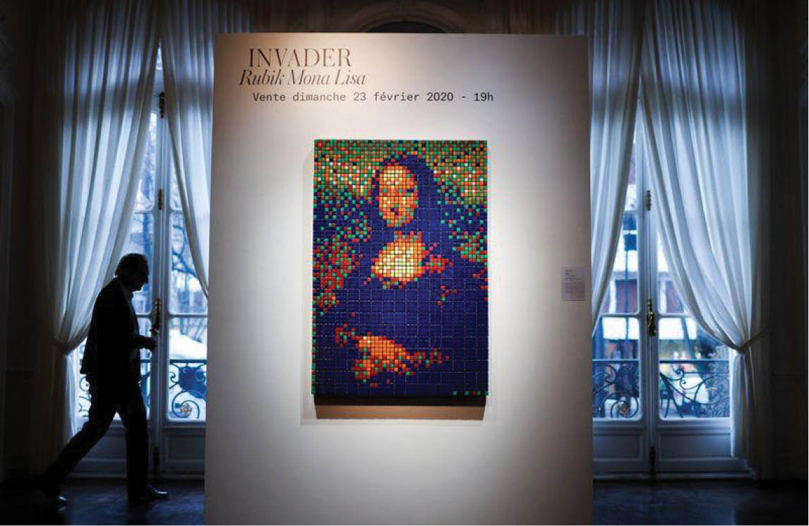 Đấu giá tác phẩm Mona Lisa làm từ các khối rubik