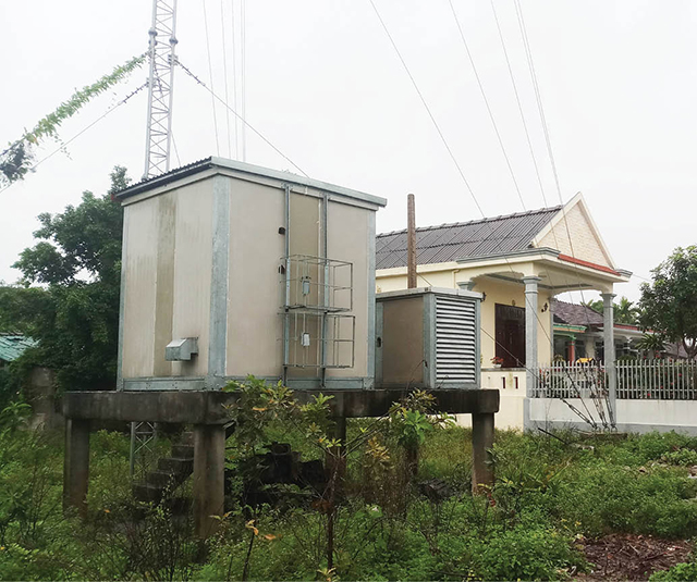 Tháo dỡ trạm BTS ở thôn Trung Thạnh trước 31 3