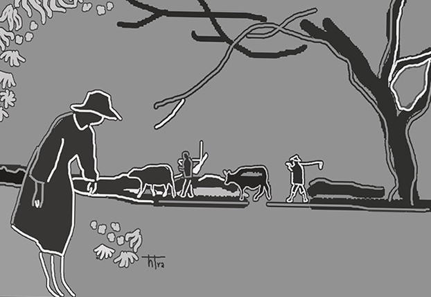 Màu quê vương nắng xuân thì