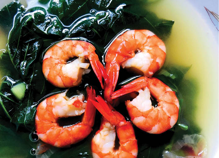 Canh lá ớt nấu tôm