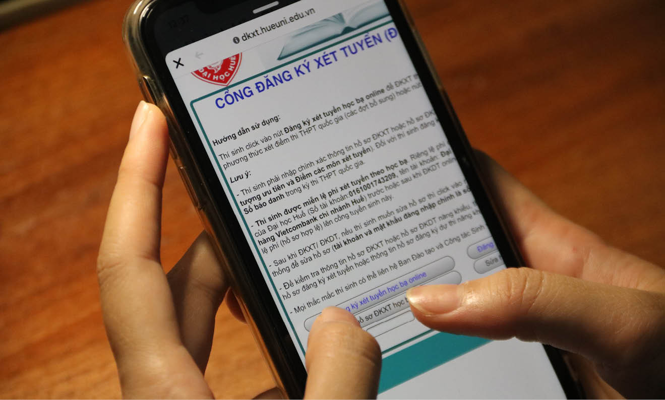Tạo thuận lợi cho thí sinh đăng ký xét tuyển