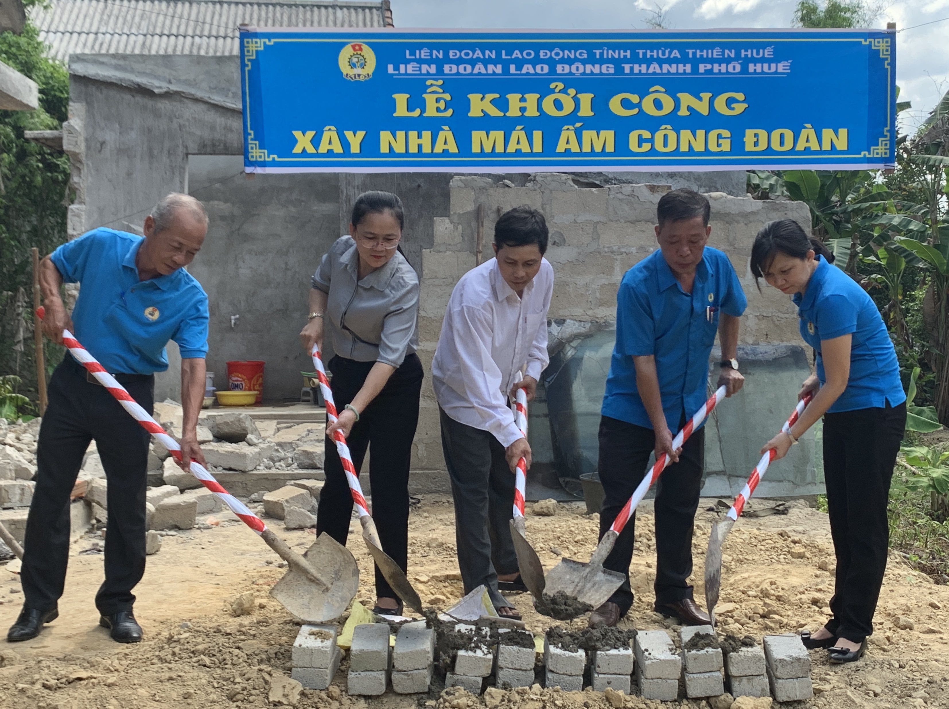 Khởi công “Mái ấm Công đoàn” cho đoàn viên khó khăn tại huyện Quảng Điền
