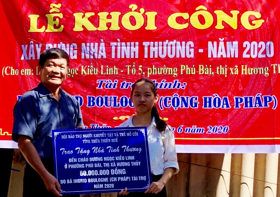 Xây nhà tình thương cho học sinh Hương Thủy có hoàn cảnh đặc biệt khó khăn