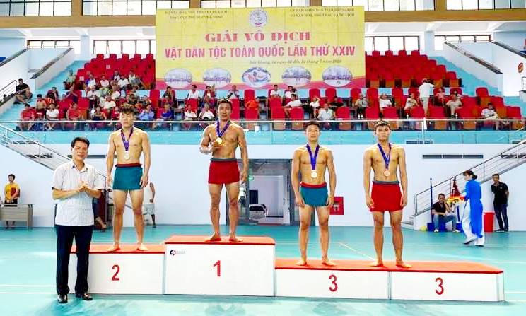 Huế giành HCV  đứng thứ 4 toàn đoàn tại giải vô địch vật dân tộc toàn quốc