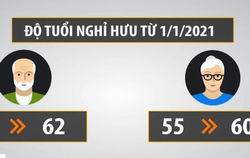 Từ năm 2021, tuổi nghỉ hưu được điều chỉnh theo lộ trình