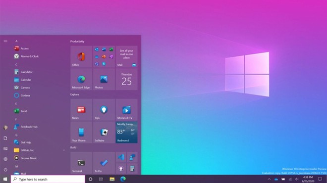 Microsoft phát hành preview cuối cho Windows 10 20H2