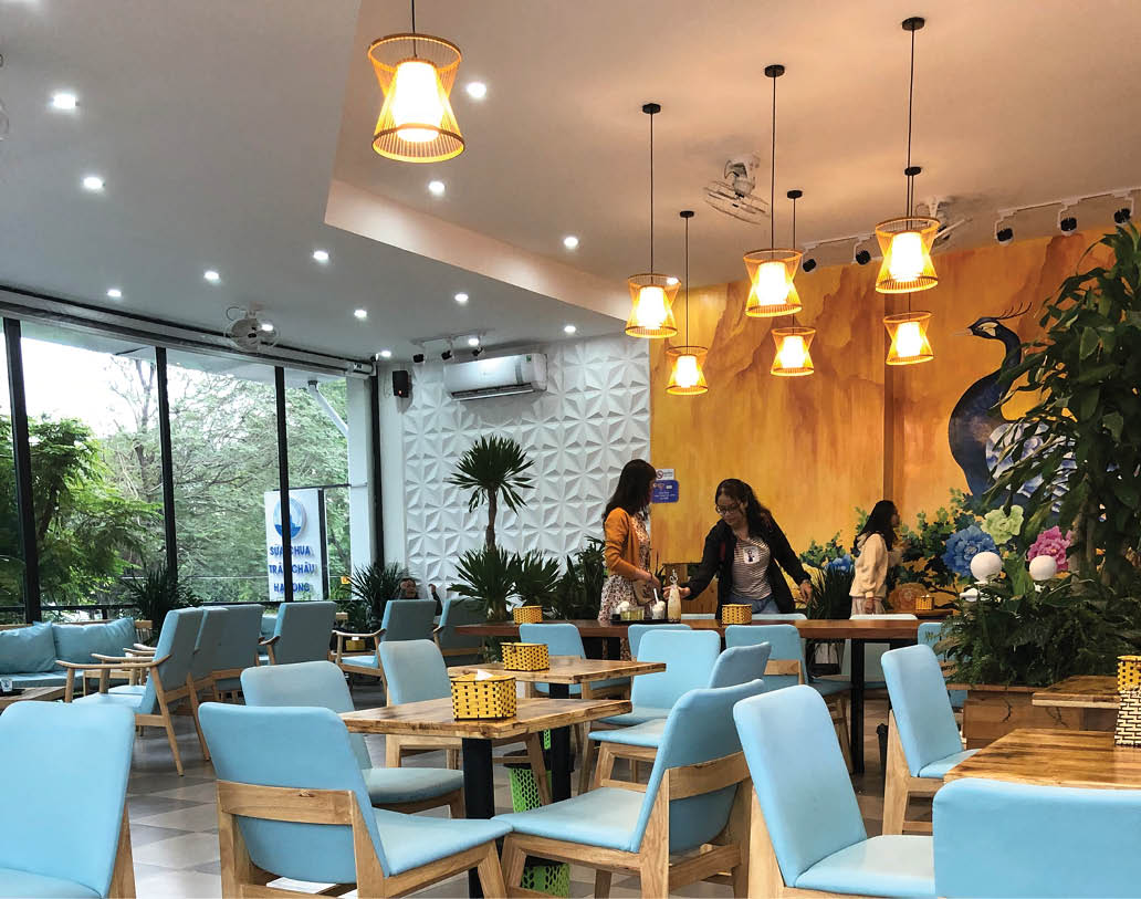 Trà sữa, bánh  trà, cà phê mộc