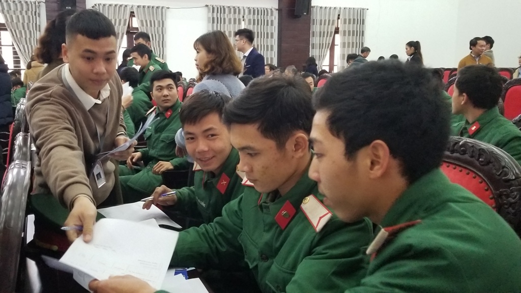 Phiên giao dịch việc làm dành cho bộ đội xuất ngũ và quân nhân hoàn thành nghĩa vụ