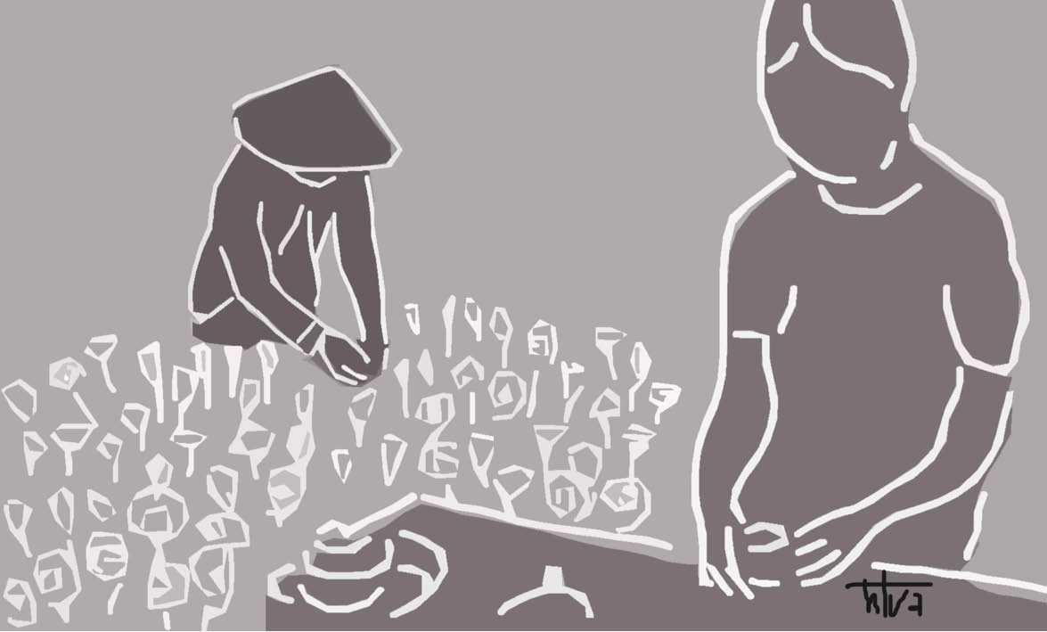 Vườn hoa tết trước sân
