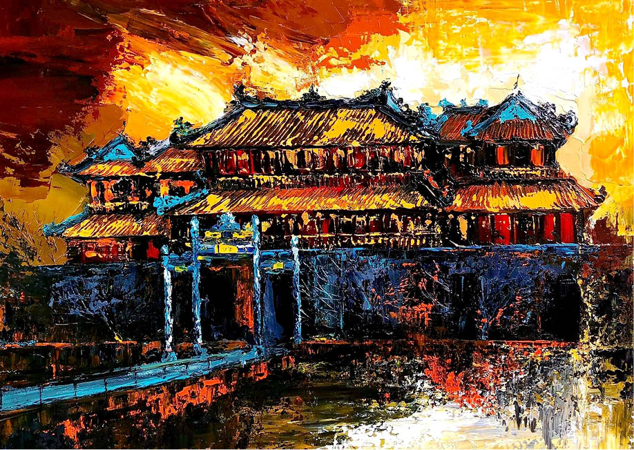 Telling stories about the heritage with the palette knife