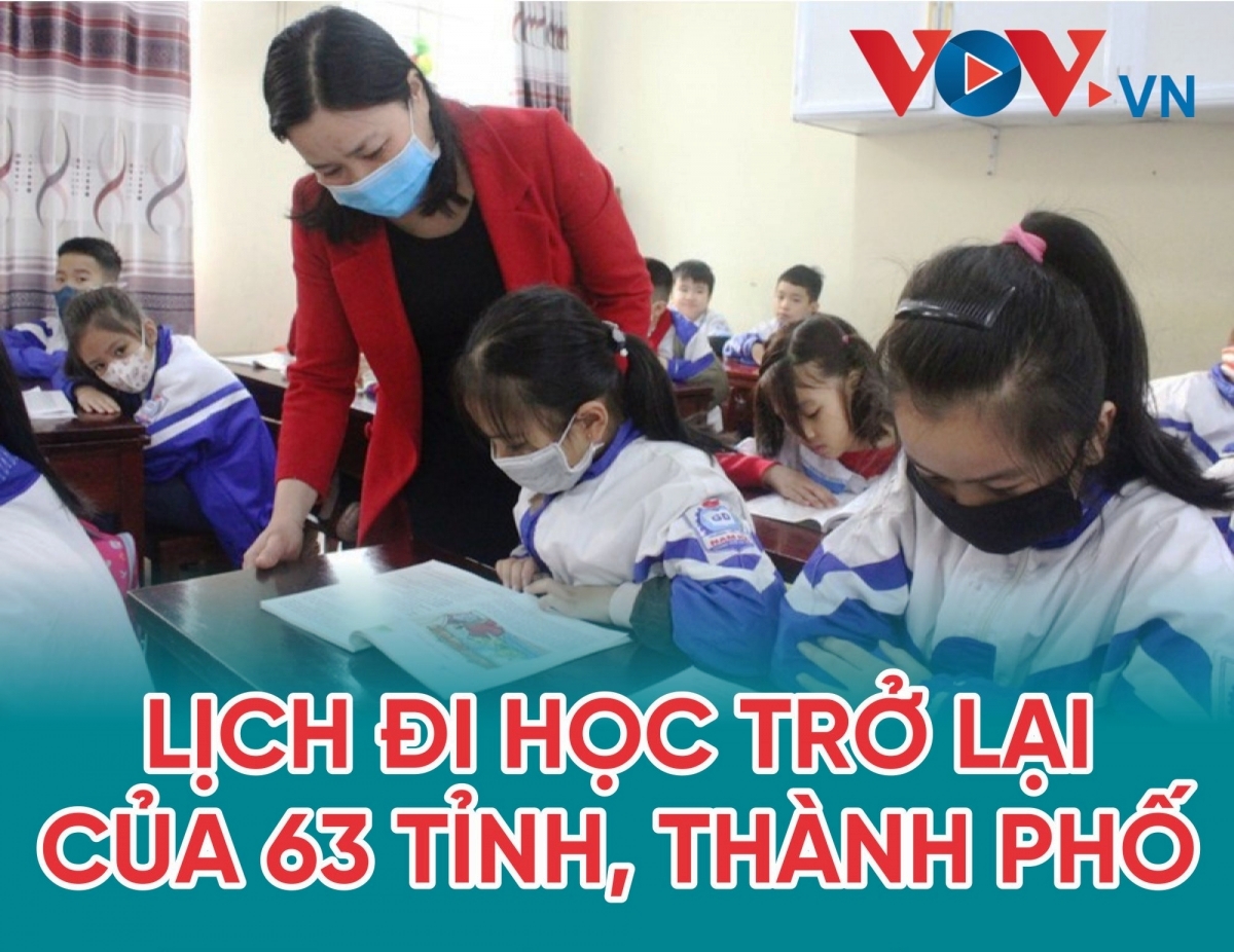 Lịch đi học trở lại của 63 tỉnh, thành phố