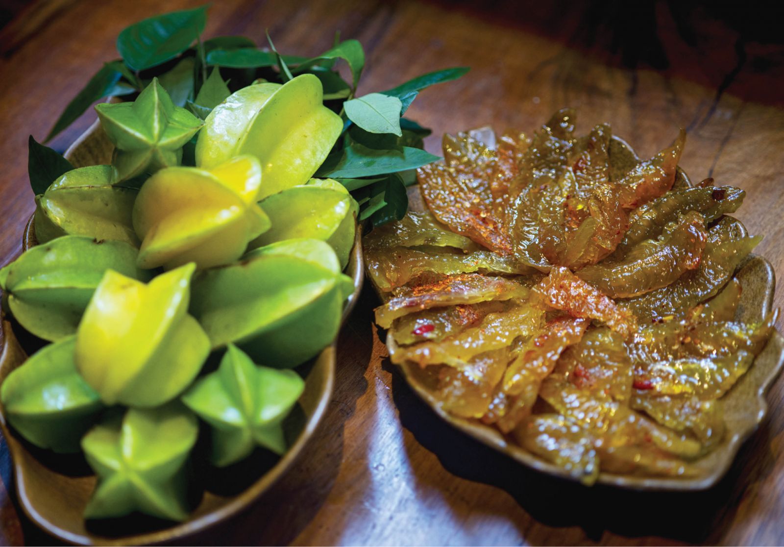 Sweetened sour star-fruit made by granny