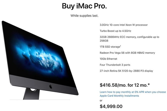 Apple ngừng sản xuất iMac Pro 2017