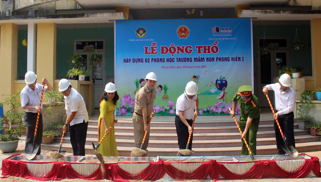 Hỗ trợ hơn 1,2 tỷ đồng xây dựng phòng học tại Trường mầm non Phong Hiền I