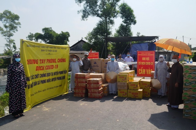 Giáo hội Phật giáo tỉnh kêu gọi ủng hộ đồng bào trong vùng dịch, khu cách ly