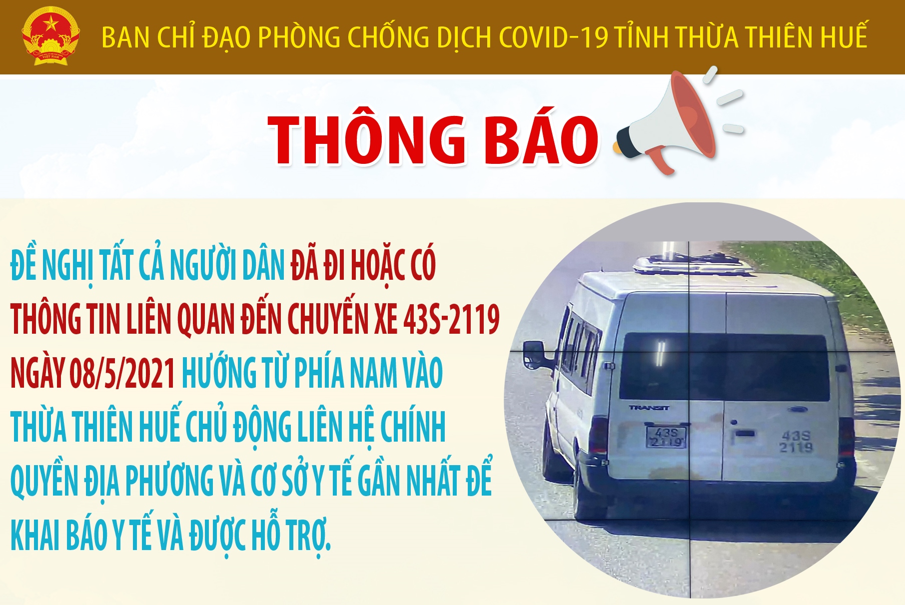 Truy vết hành khách nữ trên xe ô tô 43S - 2119