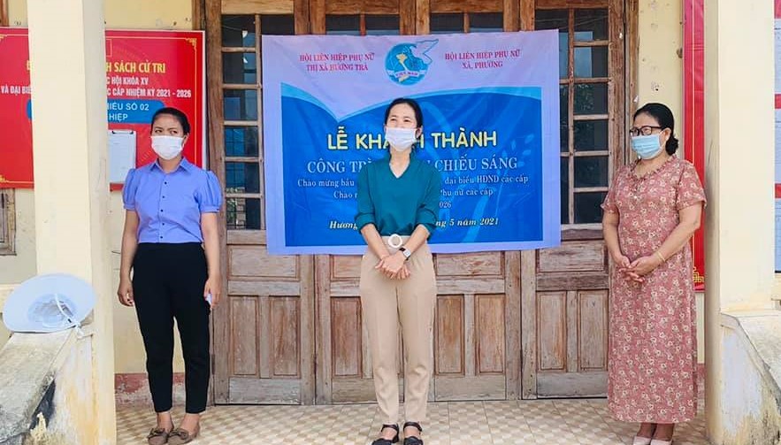 Khánh thành công trình “Điện chiếu sáng” chào mừng bầu cử