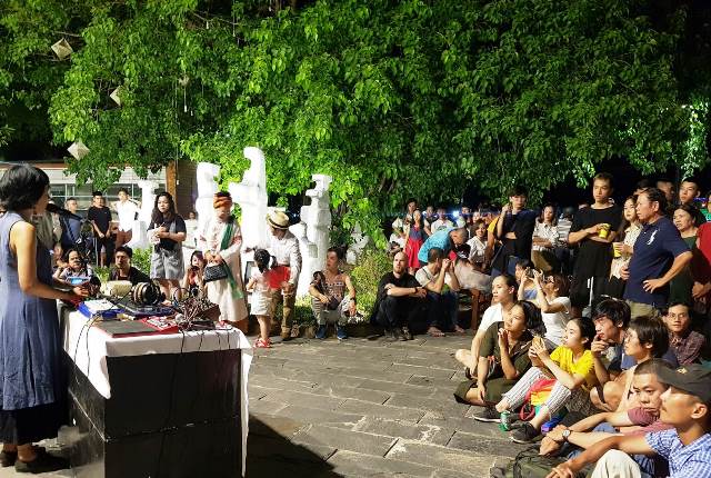 Awaiting the stage lighting up