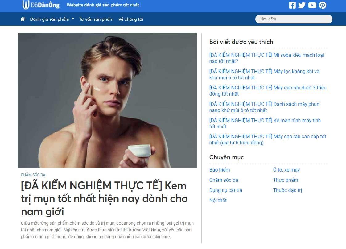 Dodanong com – website đánh giá sản phẩm nam giới uy tín nhất
