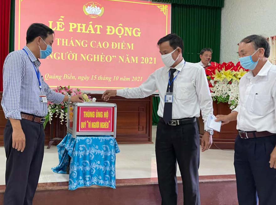 Quảng Điền vận động hơn 100 triệu đồng cho Quỹ vì người nghèo