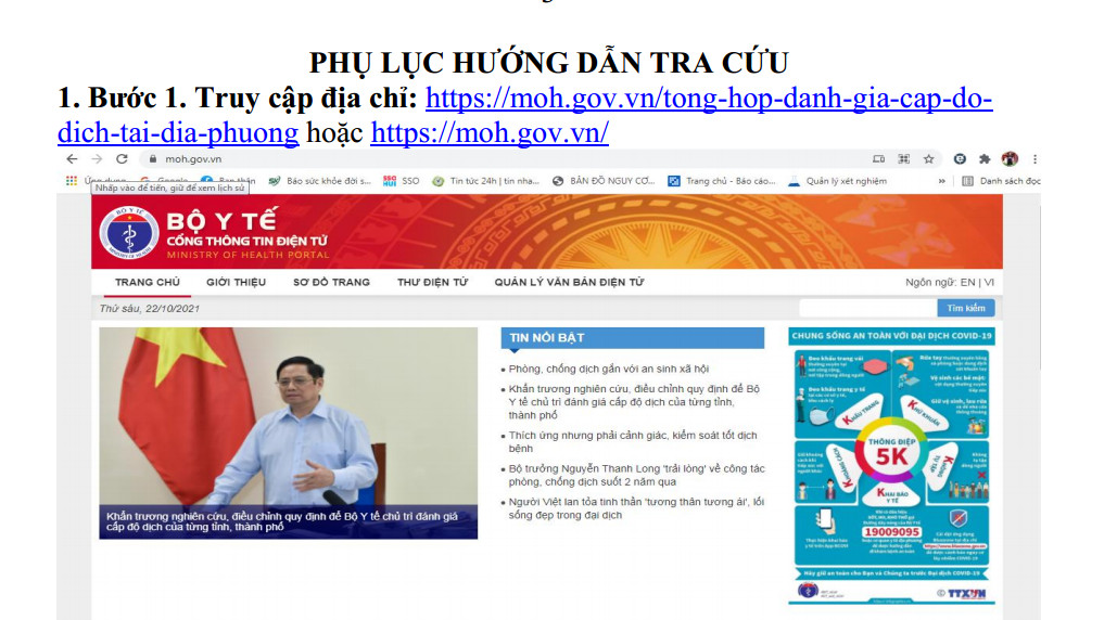 Thay đổi địa chỉ tra cứu người đến ở về từ các vùng dịch
